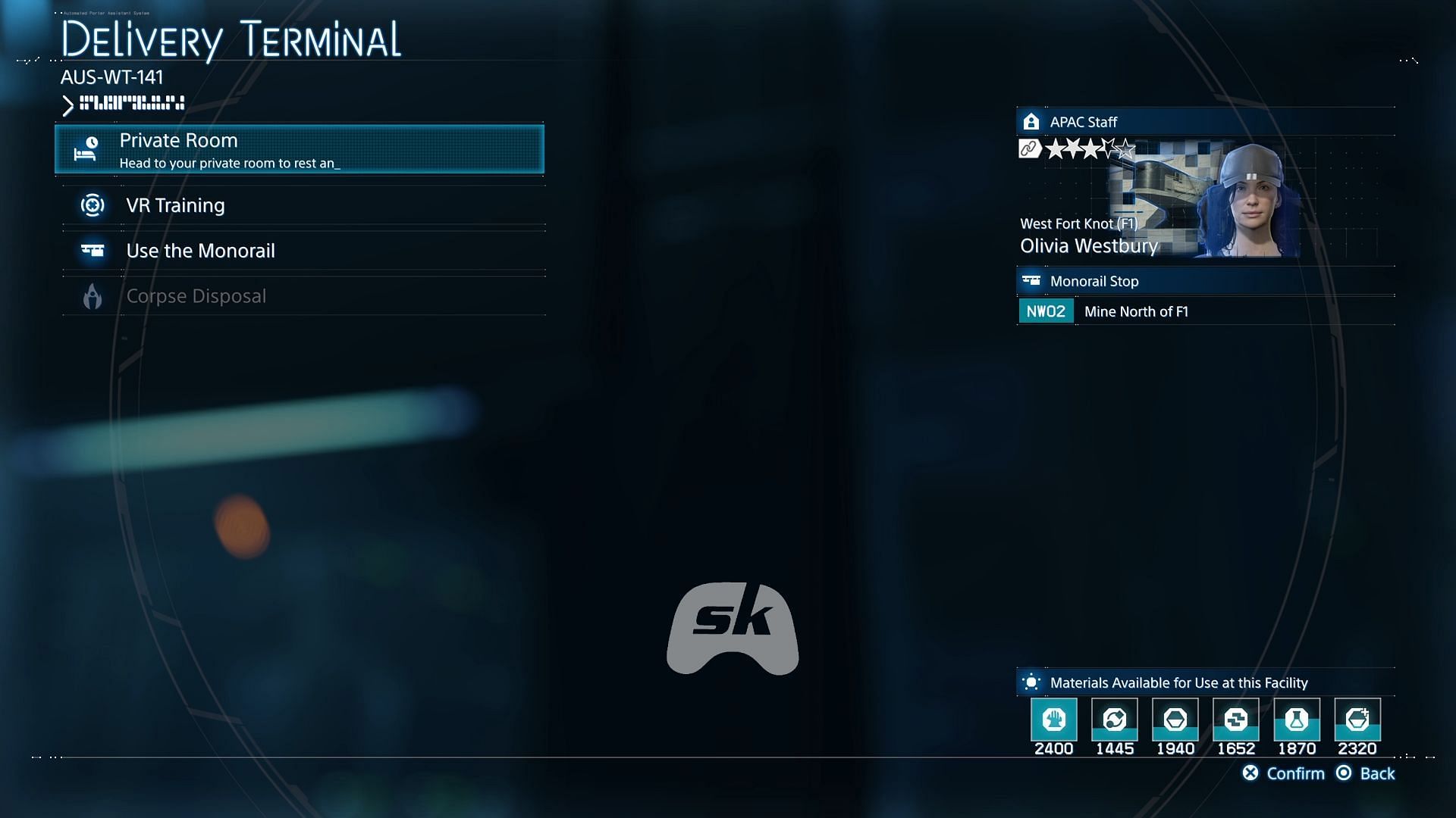Head to the last option in the Delivery Terminal (Image via Sportskeeda Gaming || Sony Interactive Entertainment)